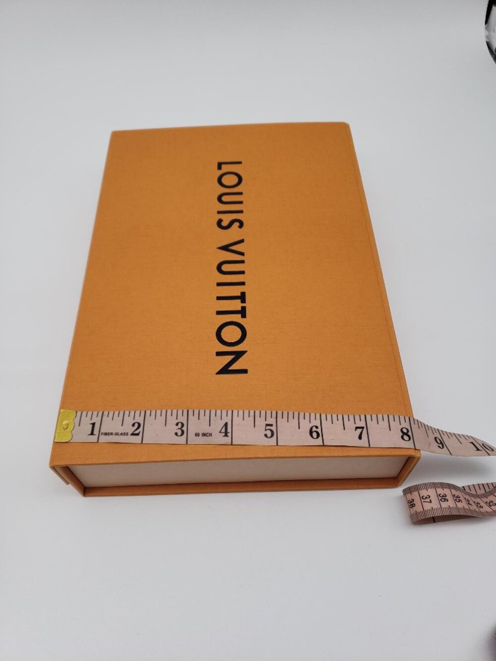 Authentic Louis Vuitton Orange Gift Box with Dust Bag & Blue Ribbon - Picture 4 of 16